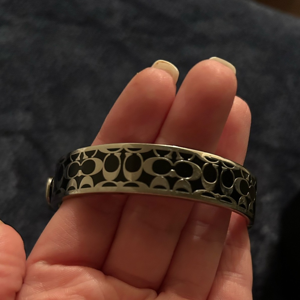 Black and Silver Coach Bracelet